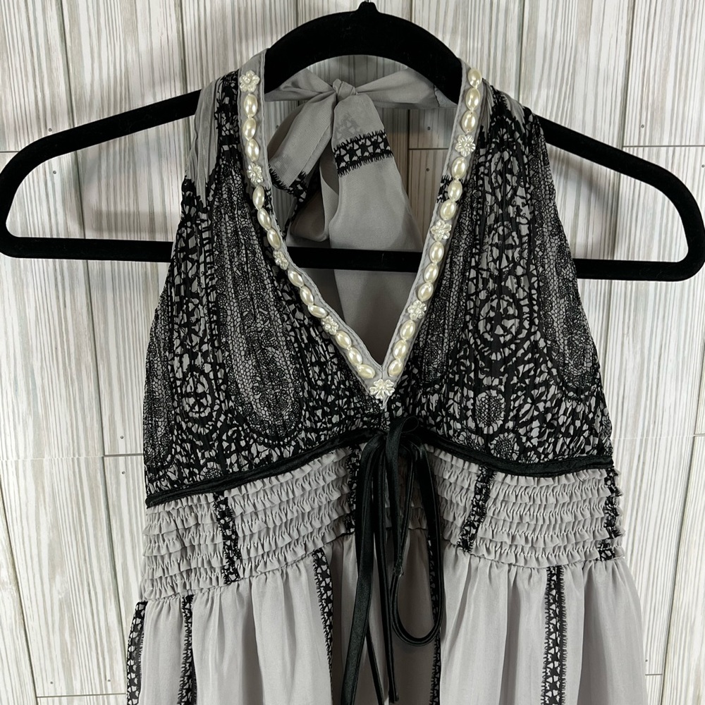 Club L Gray Dress V-Neck - Picture 2 of 8